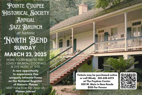 Pointe Coupee Historical Society Annual Jazz Brunch