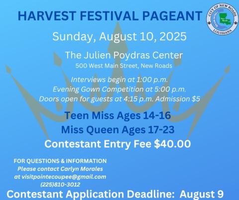 Harvest Festival Queen Pageant